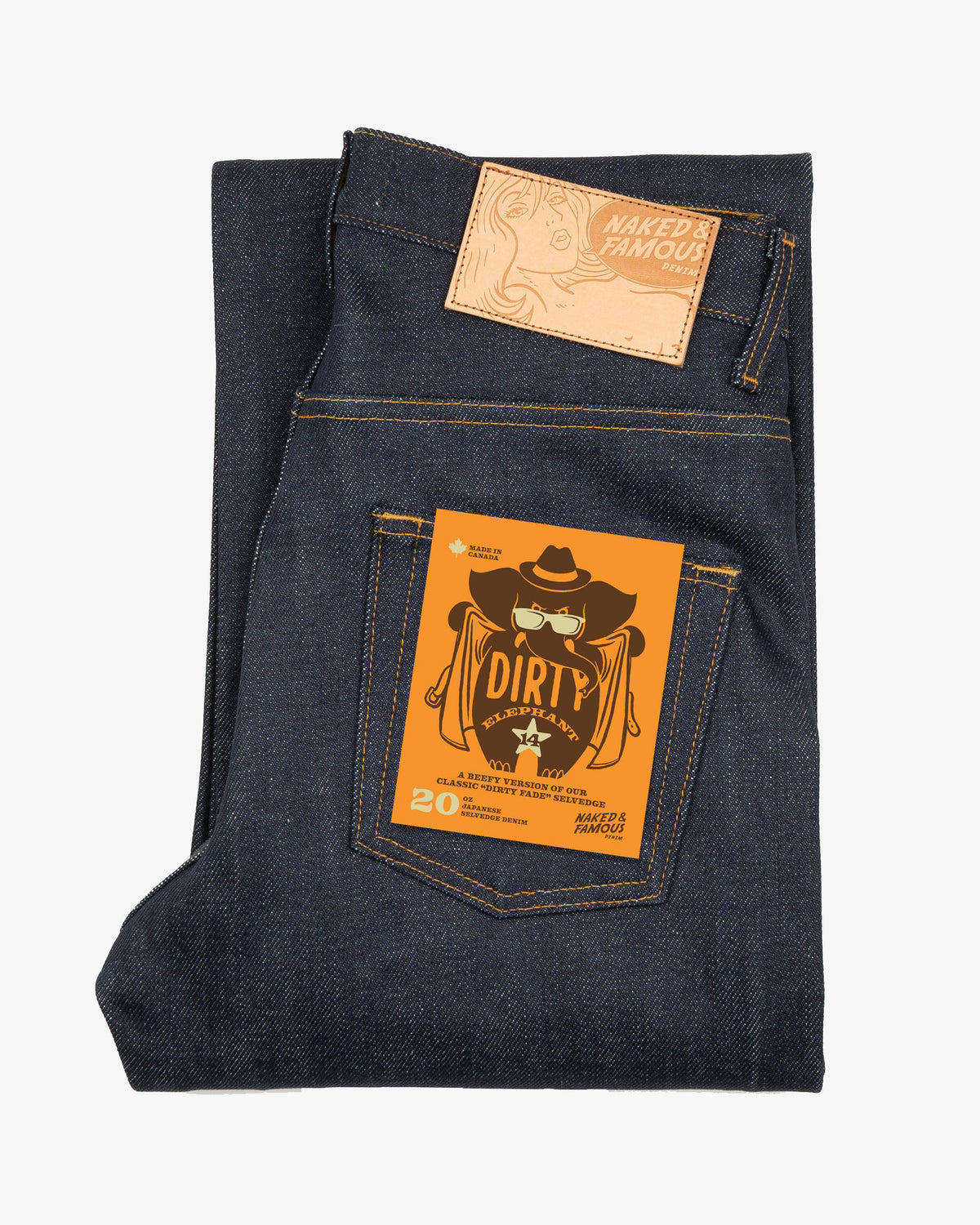 Naked & Famous Denim Strong Guy Relaxed Straight Mens Jeans - Elephant 14 / Dirty Elephant | Naked & Famous Denim Jeans | JEANSTORE