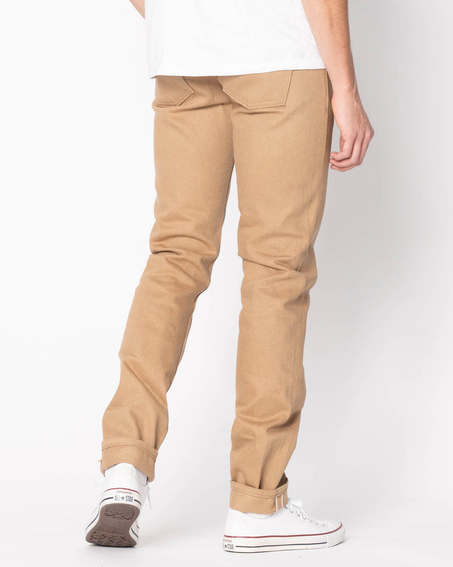 Naked & Famous Denim Weird Guy Regular Tapered Mens Jeans - Brown Fox Selvedge | Naked & Famous Denim Jeans | JEANSTORE