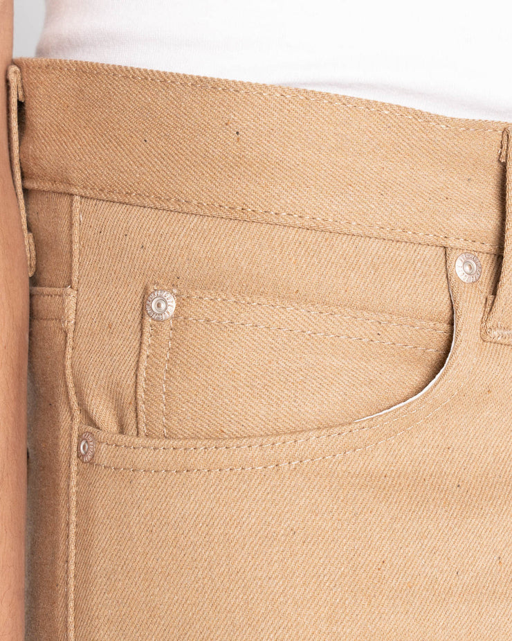 Naked & Famous Denim Weird Guy Regular Tapered Mens Jeans - Brown Fox Selvedge