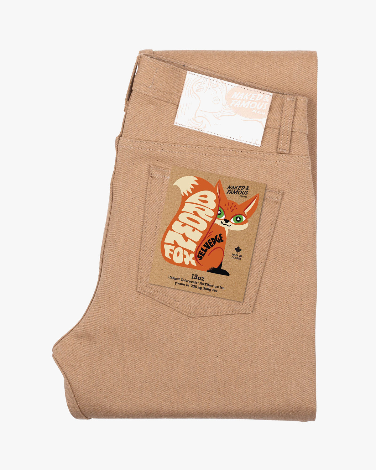 Naked & Famous Denim Weird Guy Regular Tapered Mens Jeans - Brown Fox Selvedge | Naked & Famous Denim Jeans | JEANSTORE