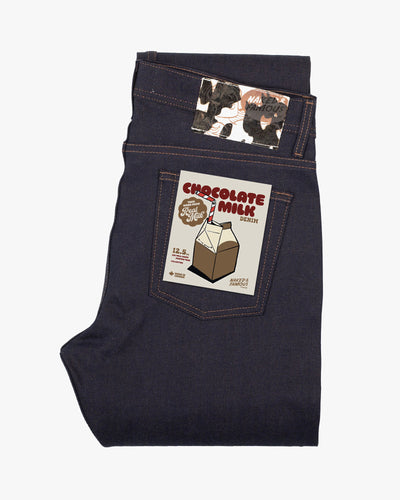 Naked & Famous Denim Weird Guy Regular Tapered Mens Jeans - Chocolate Milk Selvedge
