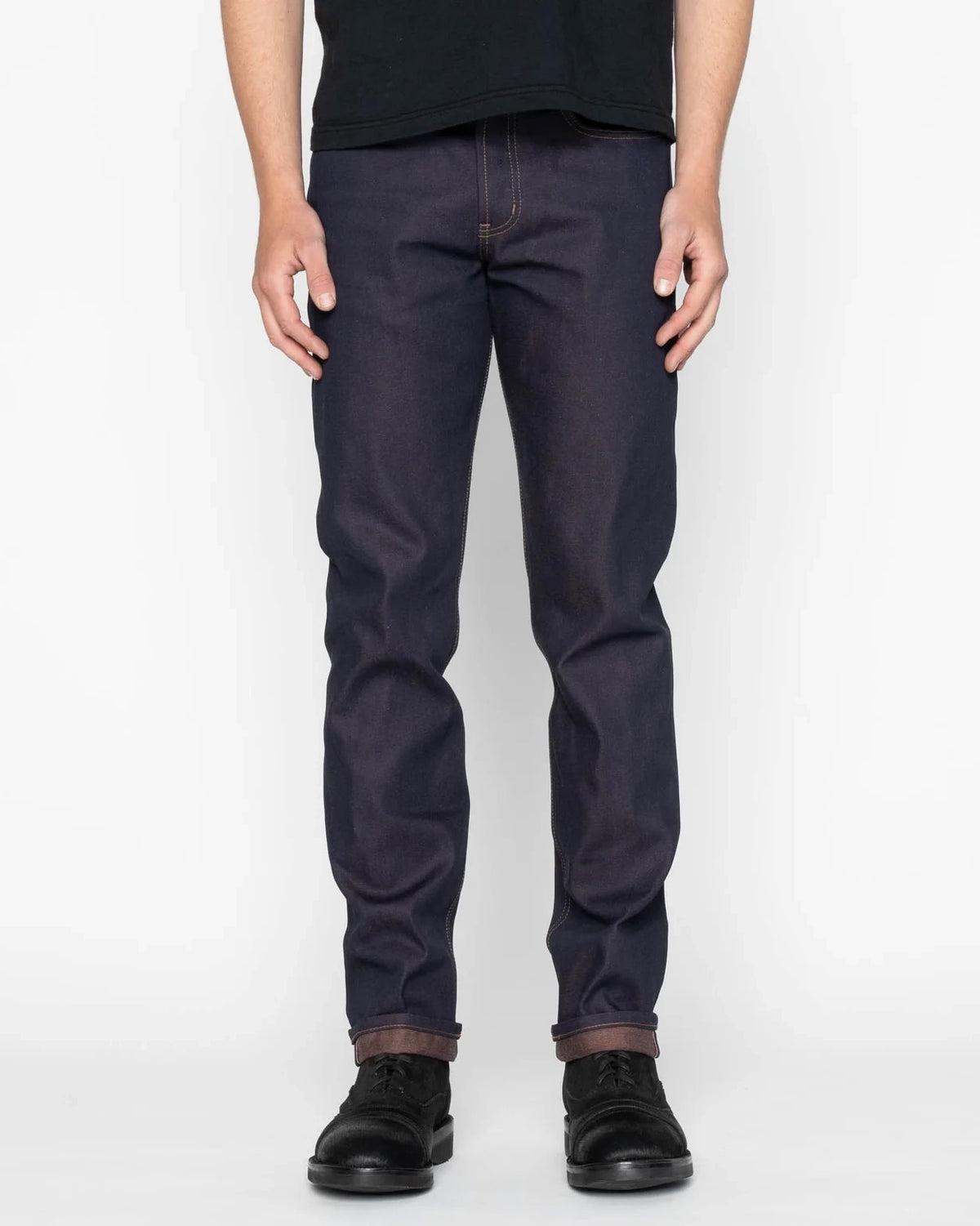 Naked & Famous Denim Weird Guy Regular Tapered Mens Jeans - Chocolate Milk Selvedge