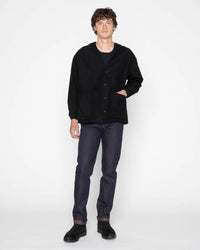 Naked & Famous Wise Guy Linen Blend Denim Jacket - Black