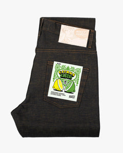 Naked & Famous Denim Easy Guy Relaxed Tapered Mens Jeans - Citrus Kasuri Selvedge