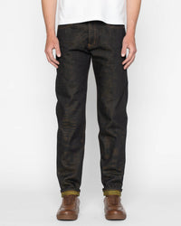 Naked & Famous Denim Easy Guy Relaxed Tapered Mens Jeans - Citrus Kasuri Selvedge | Naked & Famous Denim Jeans | JEANSTORE
