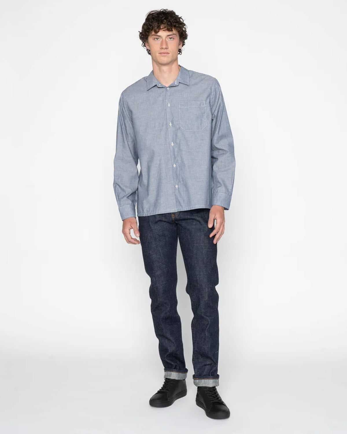 Naked & Famous Denim Weird Guy Regular Tapered Mens Jeans - Brawler Selvedge