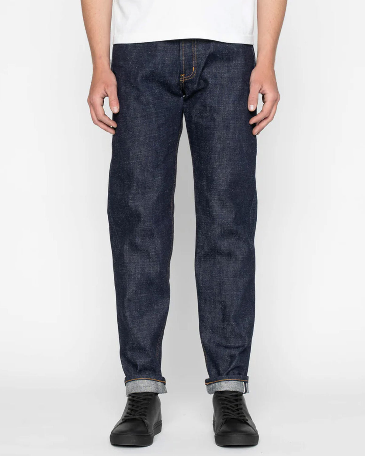 Naked & Famous Denim Easy Guy Relaxed Tapered Mens Jeans - Brawler Selvedge
