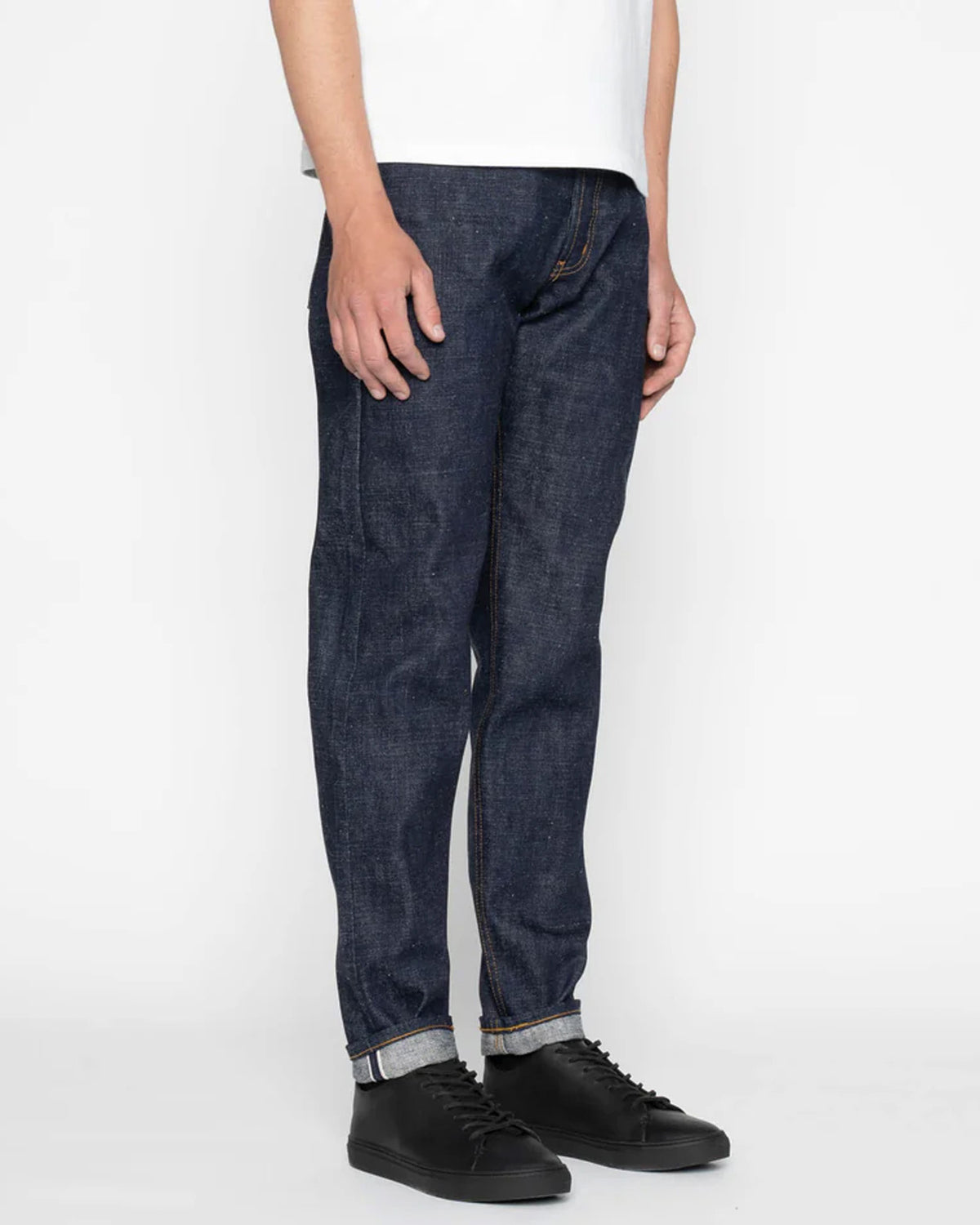 Naked & Famous Denim Easy Guy Relaxed Tapered Mens Jeans - Brawler Selvedge