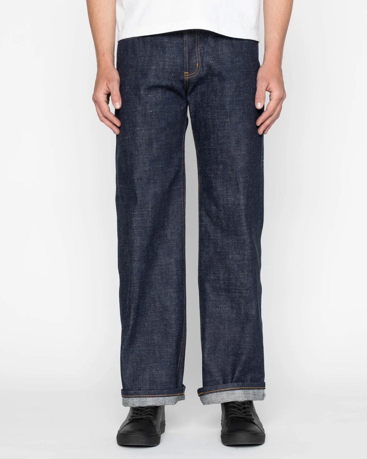 Naked & Famous Denim Strong Guy Relaxed Straight Mens Jeans - Brawler Selvedge