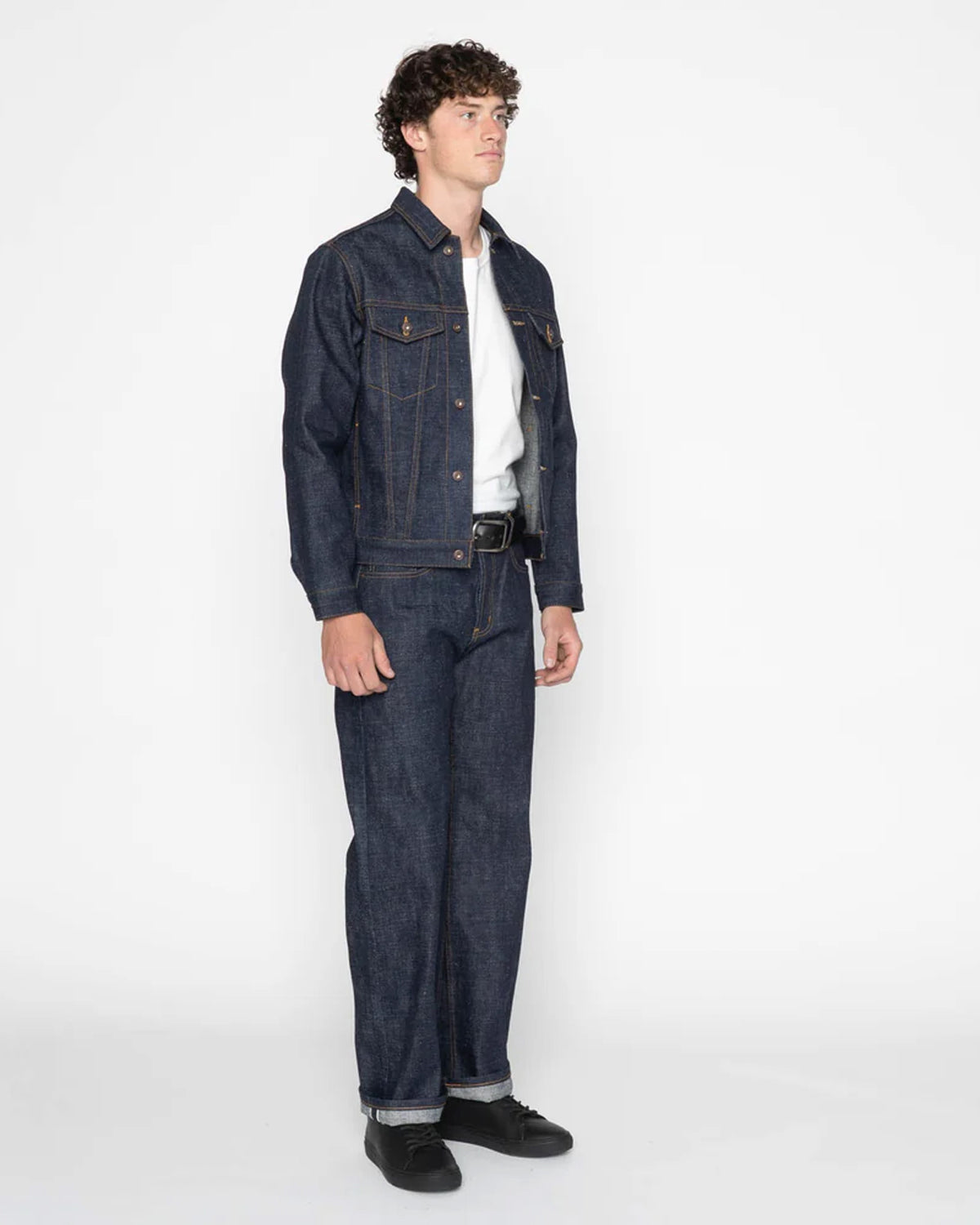 Naked & Famous Denim Strong Guy Relaxed Straight Mens Jeans - Brawler Selvedge