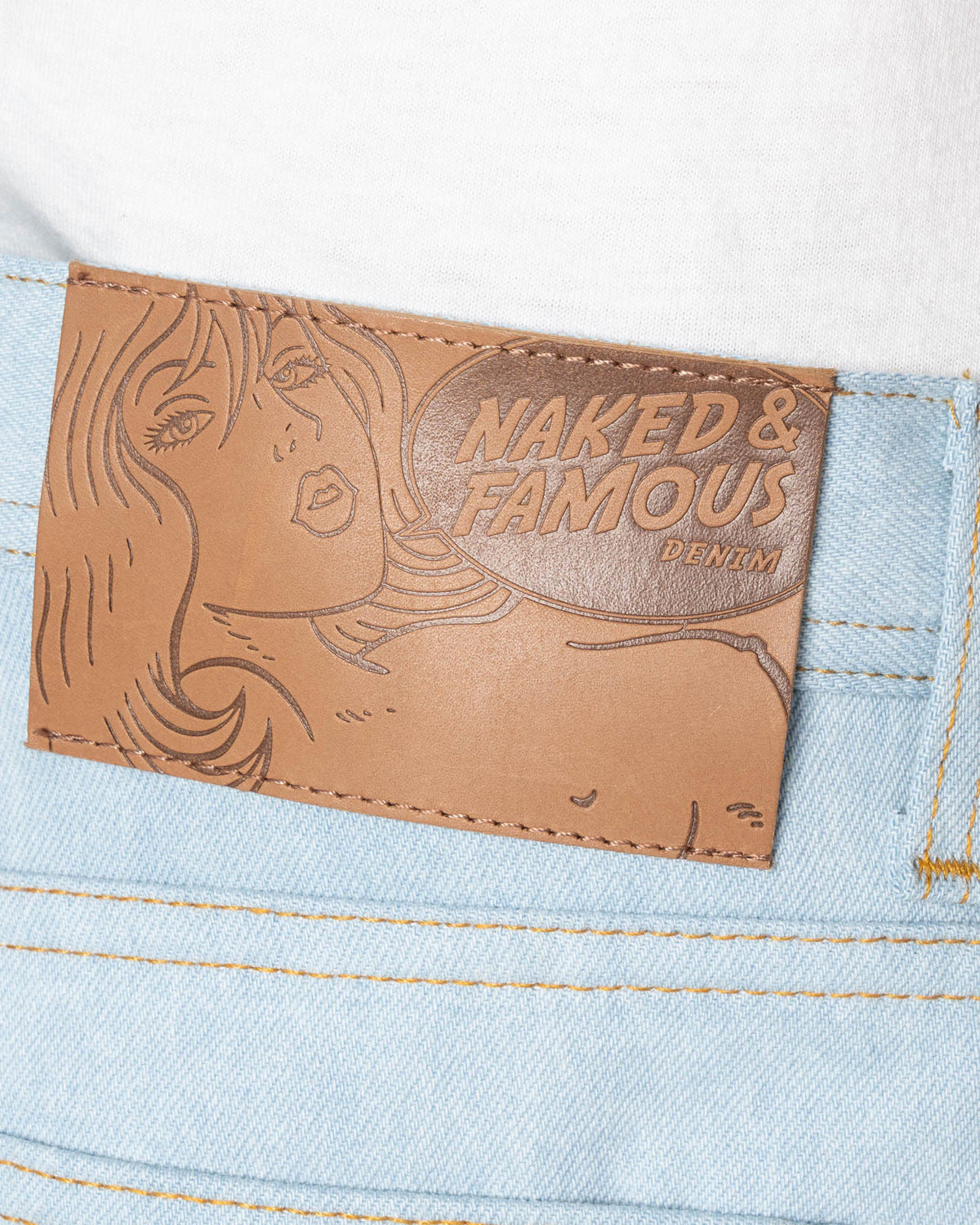 Naked & Famous Denim Weird Guy Regular Tapered Mens Jeans - Secret Agent Denim