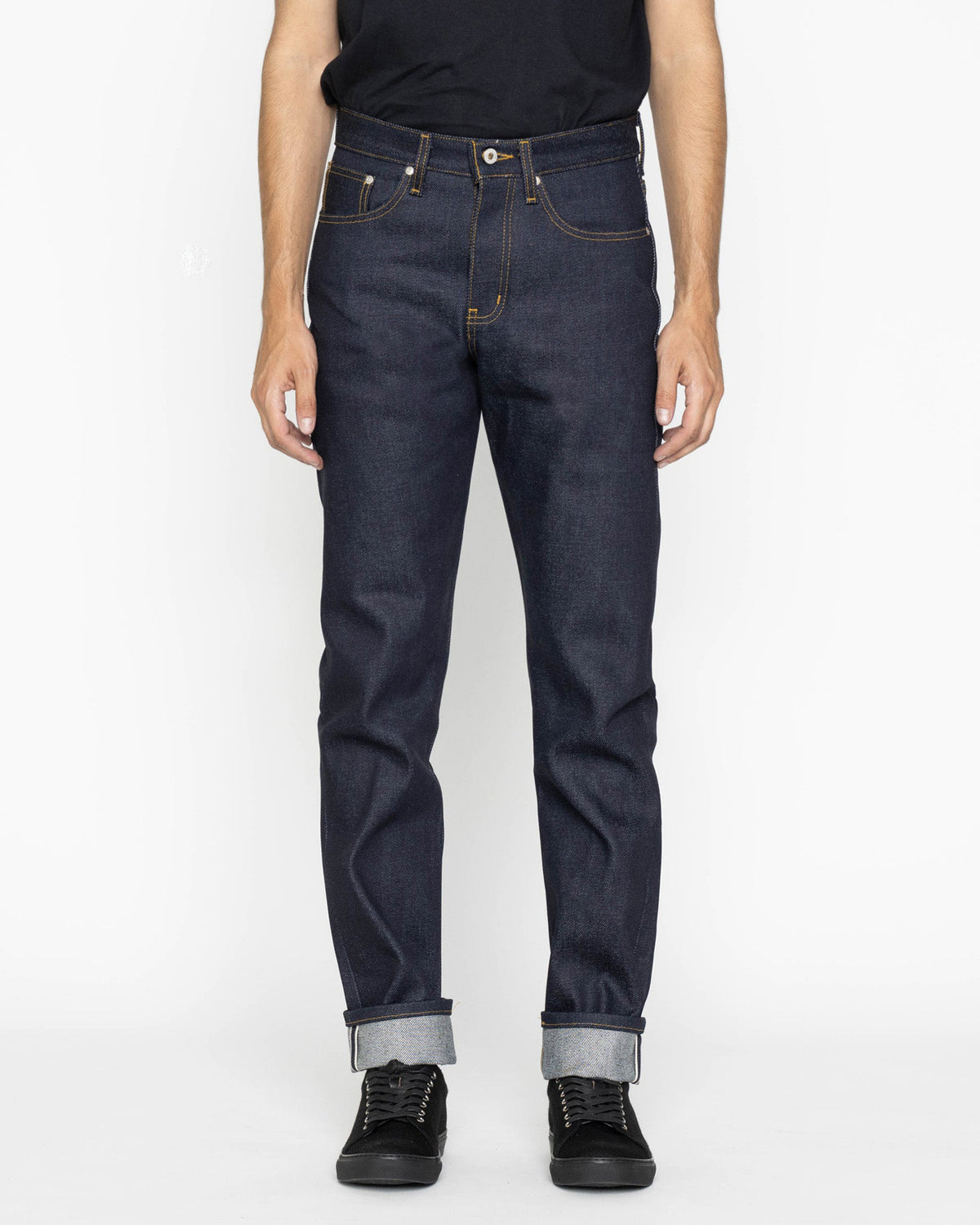Naked & Famous Denim Weird Guy Regular Tapered Mens Jeans - Elephant 2 Reborn