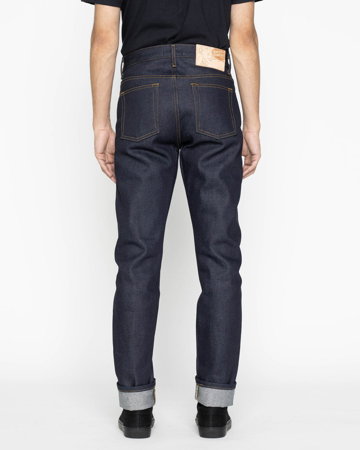 Naked & Famous Denim Weird Guy Regular Tapered Mens Jeans - Elephant 2 Reborn