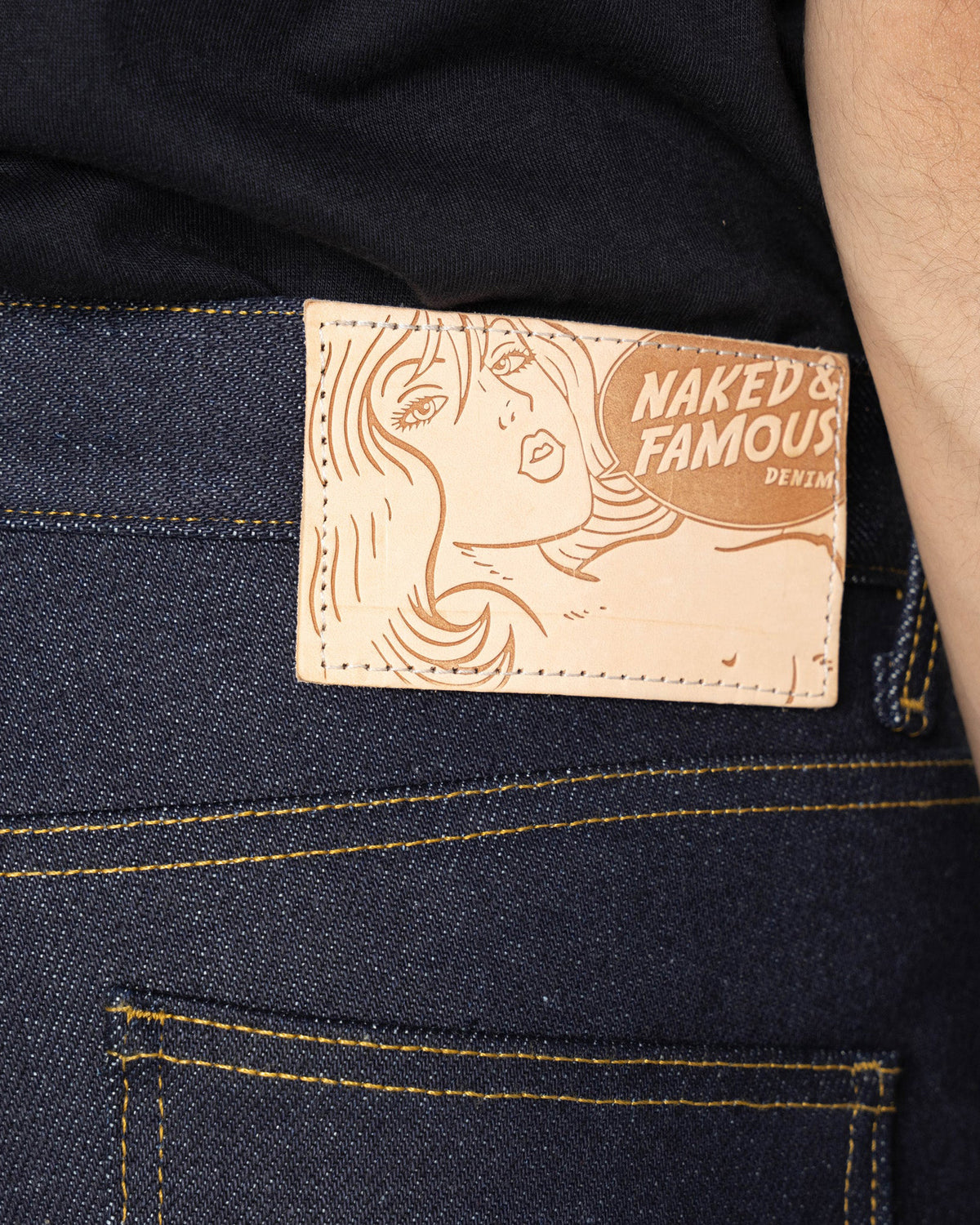Naked & Famous Denim Weird Guy Regular Tapered Mens Jeans - Elephant 2 Reborn