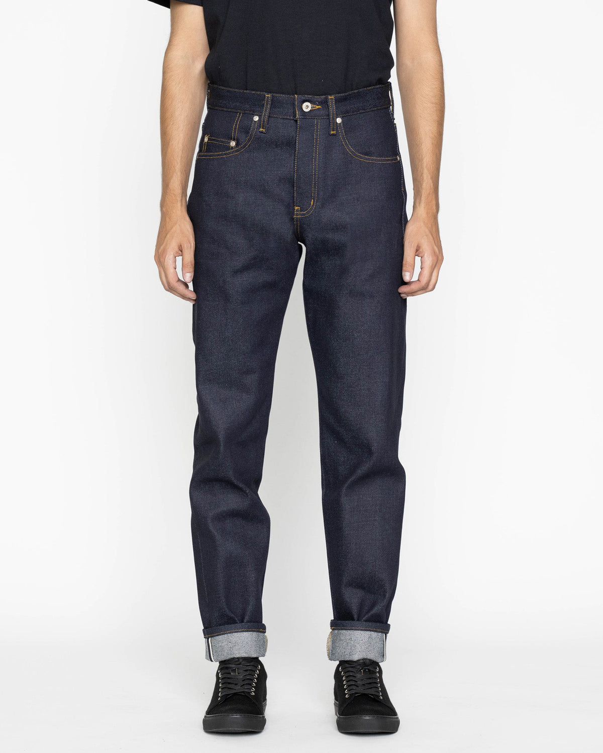 Naked & Famous Denim Easy Guy Relaxed Tapered Mens Jeans - Elephant 2 Reborn