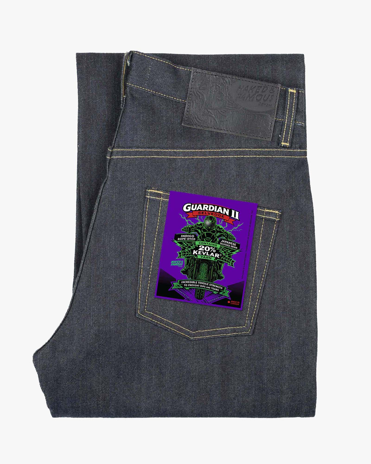 Naked & Famous Denim Strong Guy Relaxed Straight Mens Jeans - Guardian 2 Selvedge