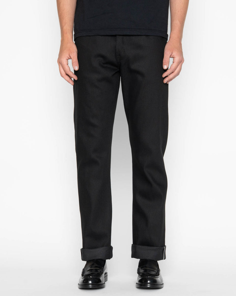 Naked & Famous Denim True Guy Regular Straight Mens Jeans - Black Cobra Stretch Selvedge | Naked & Famous Denim Jeans | JEANSTORE
