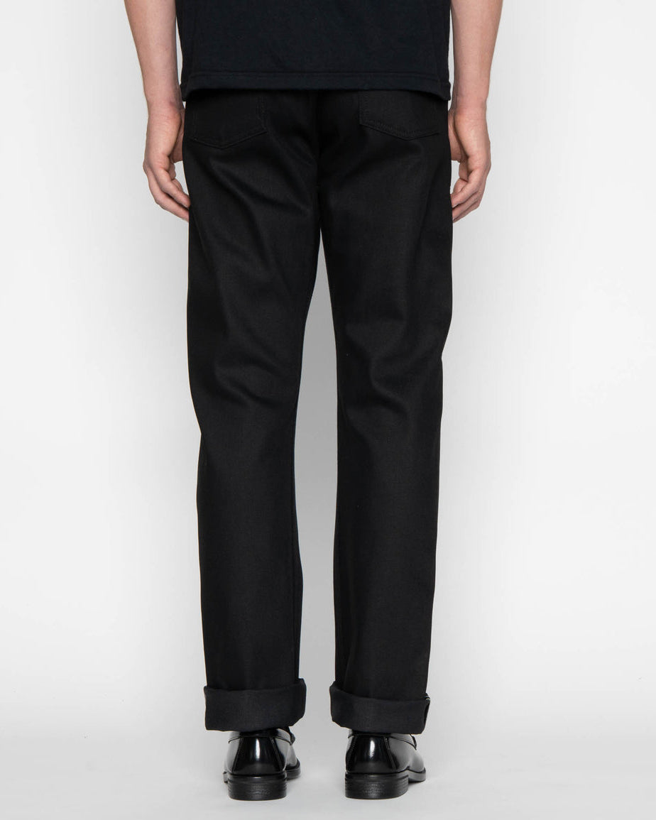 Naked & Famous Denim True Guy Regular Straight Mens Jeans - Black Cobra Stretch Selvedge | Naked & Famous Denim Jeans | JEANSTORE