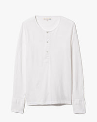 Merz b. Schwanen 102 4.6oz Loopwheeled Henley - White