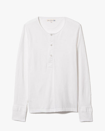 Merz b. Schwanen 102 4.6oz Loopwheeled Henley - White