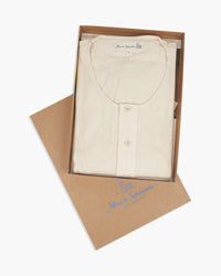 Merz b. Schwanen 102 5.5oz Loopwheeled Henley - Nature | Merz b. Schwanen T Shirts | JEANSTORE