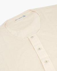 Merz b. Schwanen 102 5.5oz Loopwheeled Henley - Nature | Merz b. Schwanen T Shirts | JEANSTORE