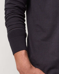 Merz b. Schwanen Originals 102 Loopwheeled Henley - Charcoal | Merz b. Schwanen T Shirts | Jeanstore