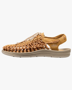 Keen Uneek Leather Sneaker - Oak Buff / Plaza Taupe