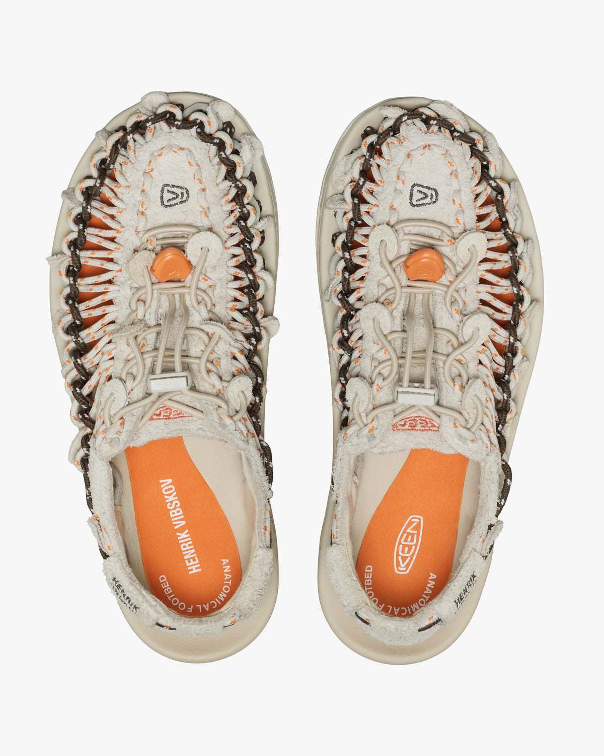 Keen x Henrik Vibskov Uneek Leather Sneaker - Tangerine / Cream