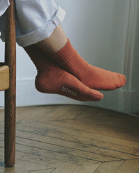 Hemen Biarritz HMN04 Organic Cotton Rib Sport Socks - Copper | Hemen Biarritz Socks | JEANSTORE