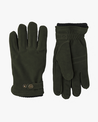 Hestra Bergvik Nubuck Goatskin Gloves - Bottle Green | Hestra Gloves | JEANSTORE