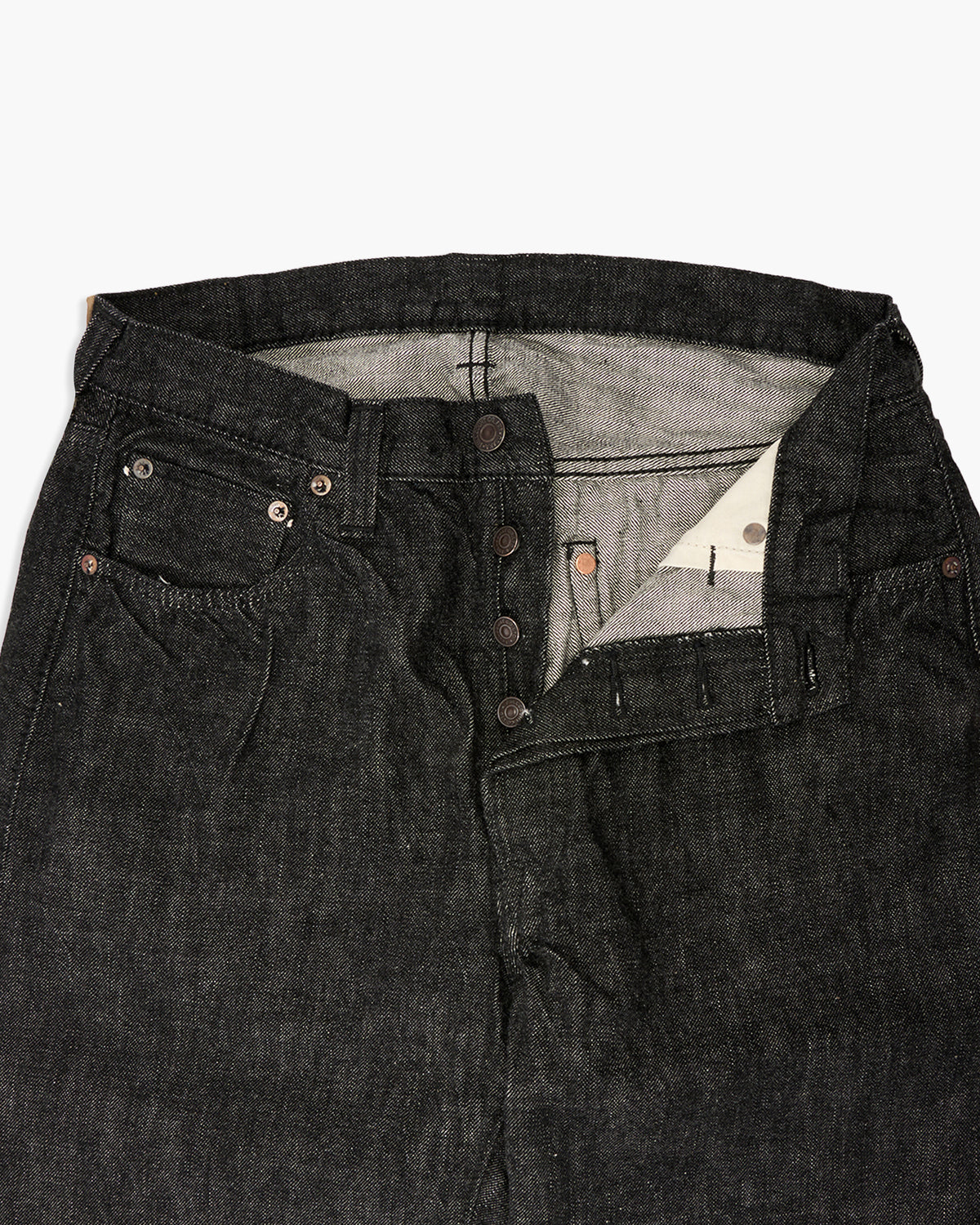 Fullcount 1101BK 13.7oz Selvedge Straight Fit Mens Jeans - Black Onewash | Fullcount Jeans | JEANSTORE