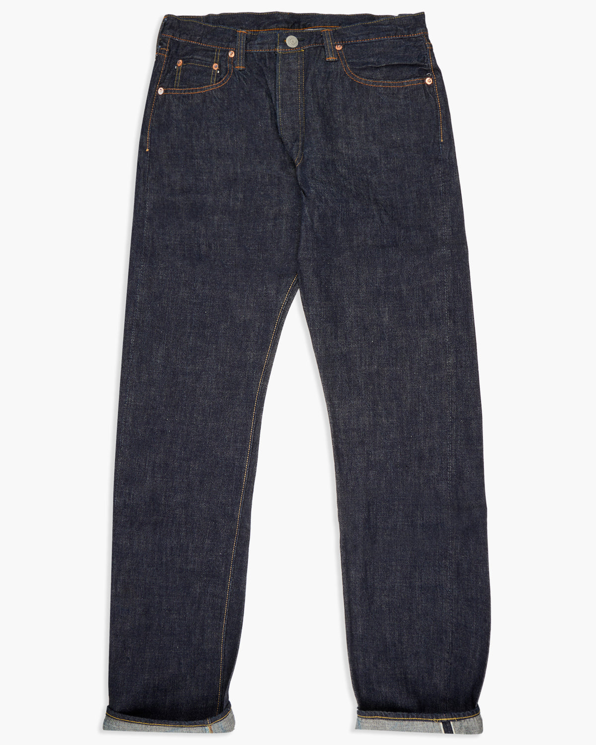 Fullcount 1108W 13.7oz Selvedge Slim Straight Mens Jeans - Indigo Onewash | Fullcount Jeans | JEANSTORE