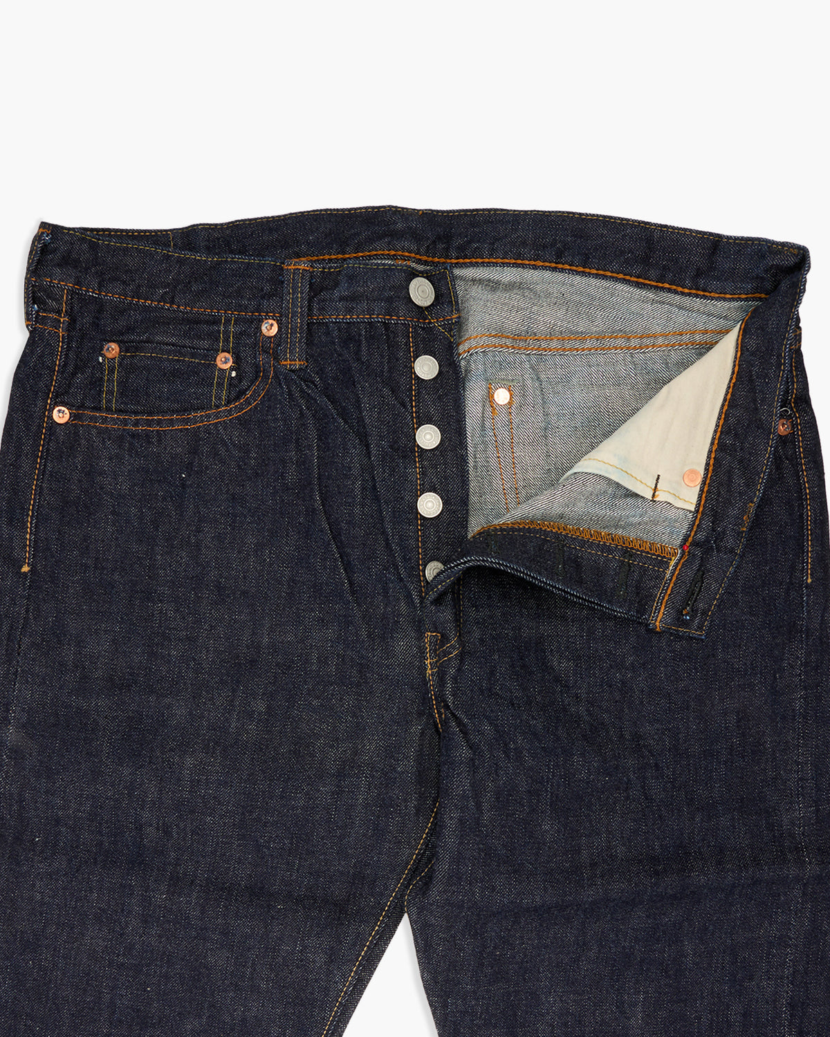 Fullcount 1108W 13.7oz Selvedge Slim Straight Mens Jeans - Indigo Onewash | Fullcount Jeans | JEANSTORE