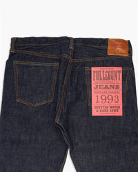 Fullcount 1108W 13.7oz Selvedge Slim Straight Mens Jeans - Indigo Onewash | Fullcount Jeans | JEANSTORE