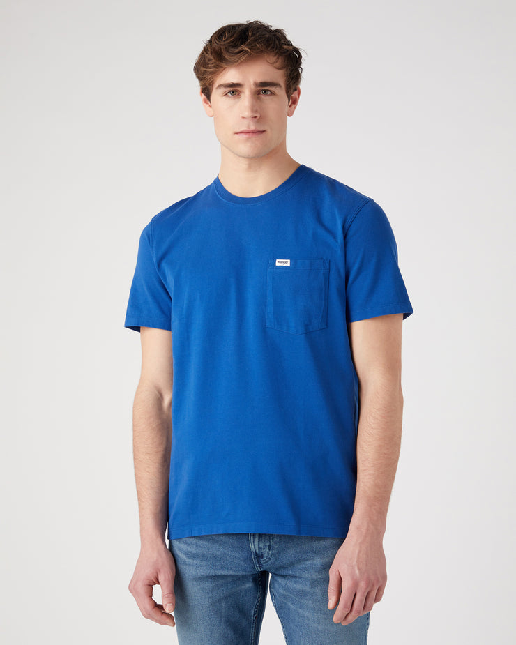 Wrangler Pocket Tee - True Blue | Wrangler T Shirts | JEANSTORE