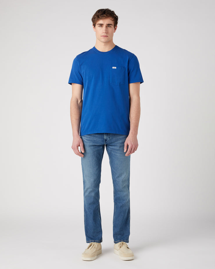 Wrangler Pocket Tee - True Blue | Wrangler T Shirts | JEANSTORE