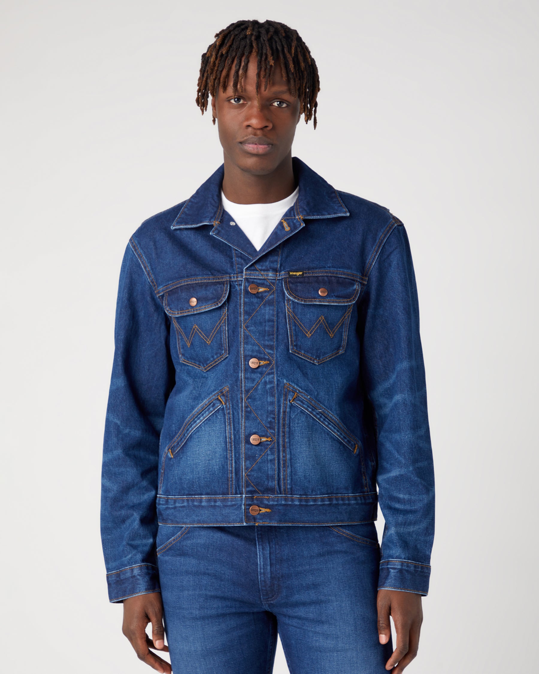 Wrangler Icons 124MJ Western Denim Jacket - Far Away – JEANSTORE