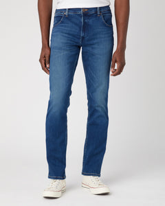 Wrangler Jeans Da Uomo Greensboro Regular Pantaloni Dritti Blu W30 Wrangler Jeans Da Uomo Greensboro Regular Pantaloni Dritti Blu W30