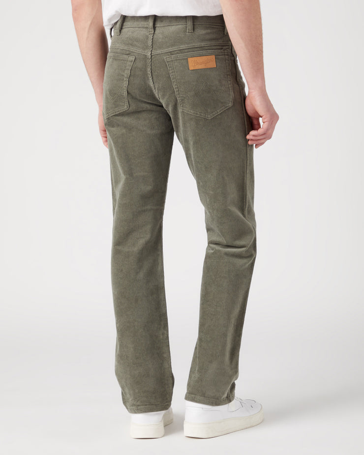 Wrangler Texas Stretch Authentic Straight Mens Cords - Dusty Olive ...