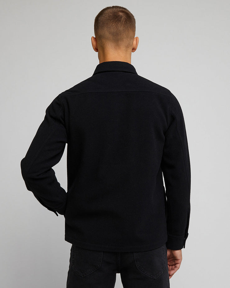 Lee 101 Wool Overshirt - Washed Black