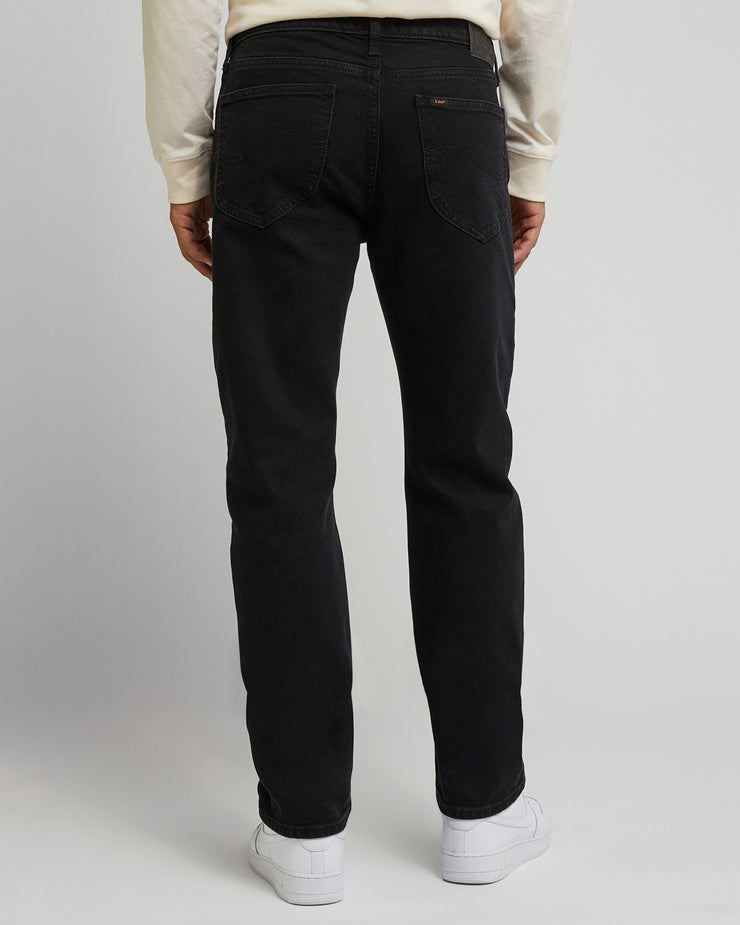 Lee West Relaxed Straight Mens Jeans - Black Rinse