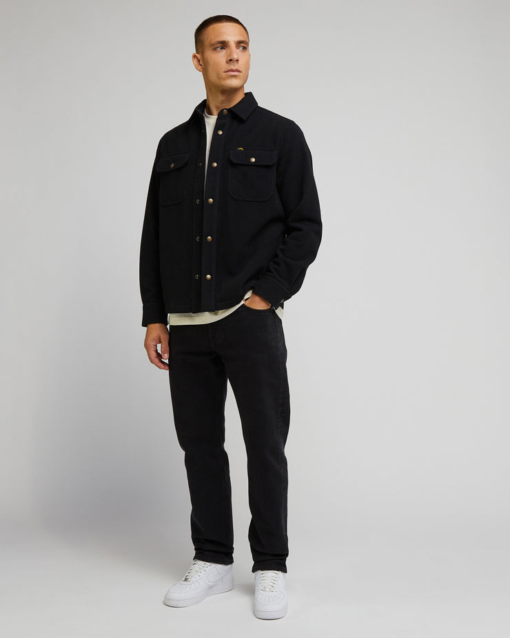 Lee West Relaxed Straight Mens Jeans - Black Rinse