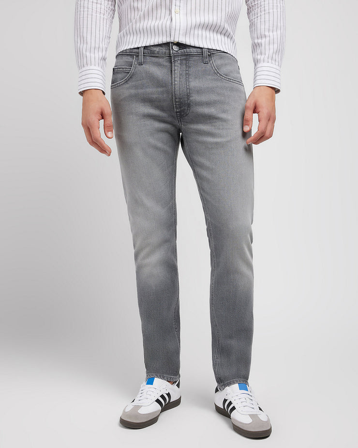 Lee Rider Slim Fit Mens Jeans Worn In Mid Grey - Main Image