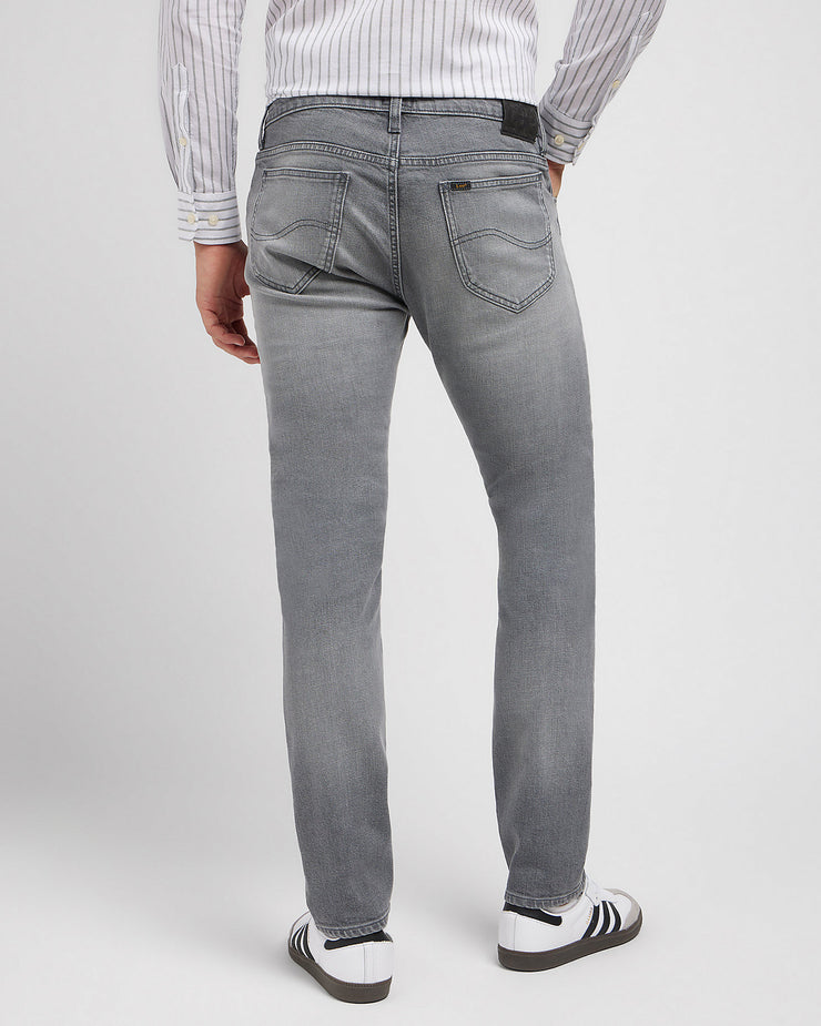 Lee Rider Slim Fit Mens Jeans Worn In Mid Grey