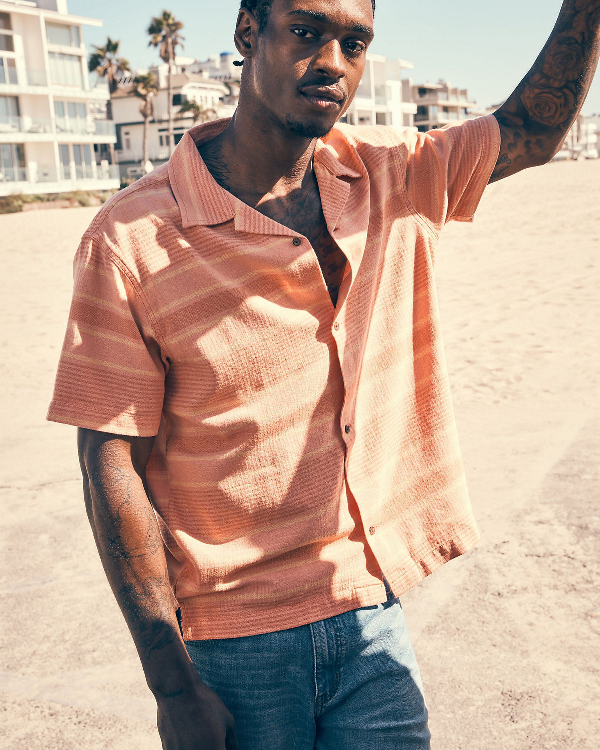 Wrangler S/S Resort Shirt - Brandied Melon | Wrangler Shirts | JEANSTORE