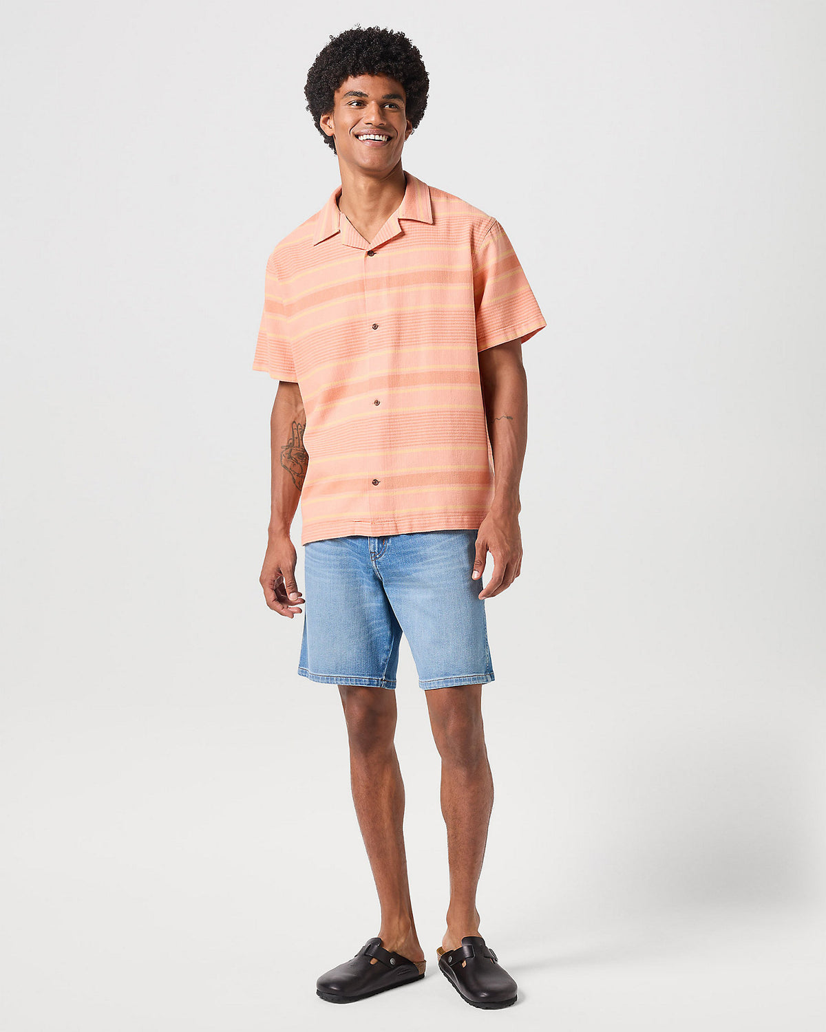 Wrangler S/S Resort Shirt - Brandied Melon | Wrangler Shirts | JEANSTORE