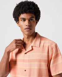 Wrangler S/S Resort Shirt - Brandied Melon | Wrangler Shirts | JEANSTORE