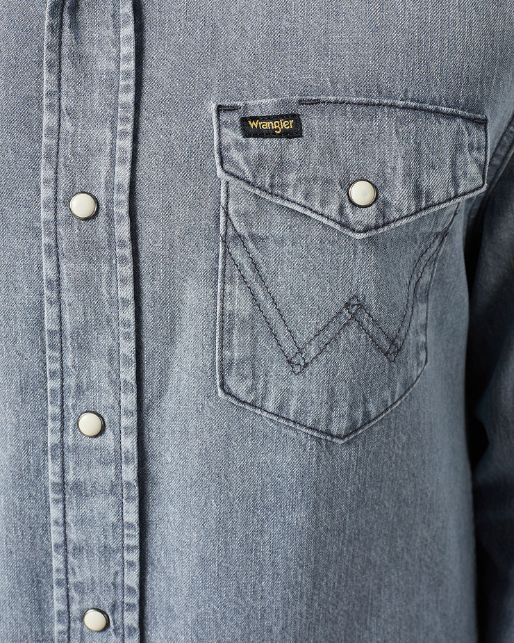 Wrangler Icons 27MW Western Denim Shirt - Black Jack
