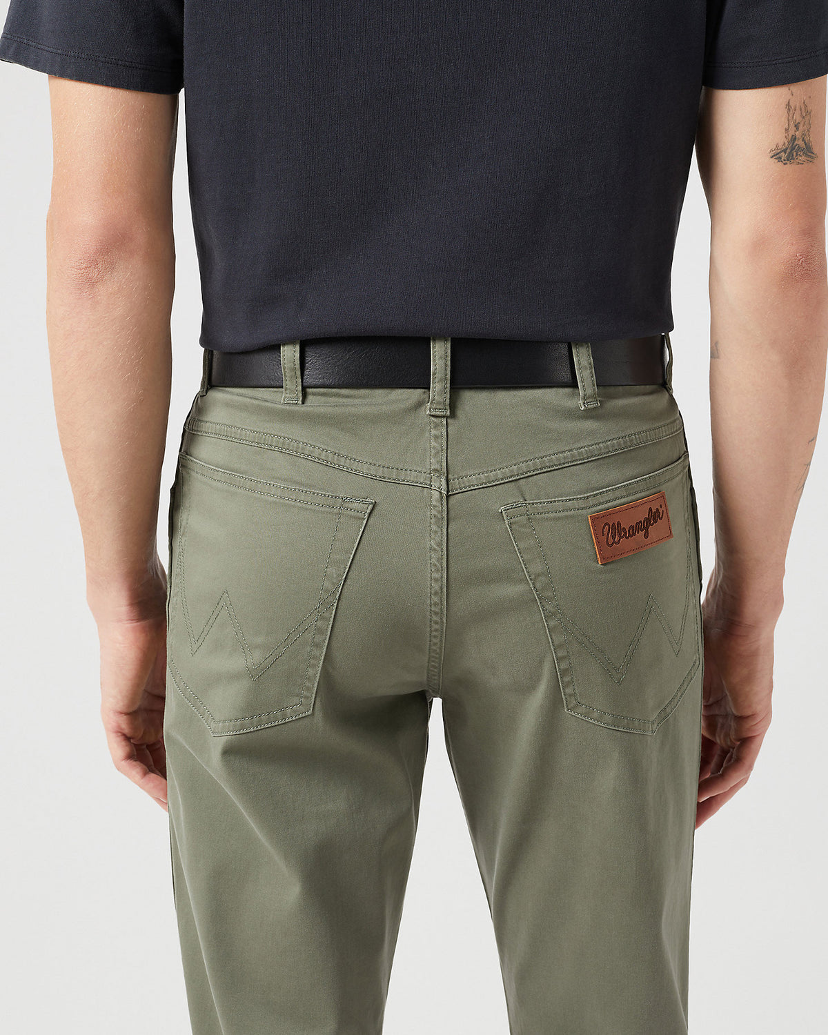 Wrangler Easy Leather Belt - Black | Wrangler Belts | JEANSTORE